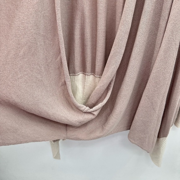 BY GRO ABRAHAMSSON two tone soft coastal grandma boho quiet luxury wrap cardigan - Picture 3 of 14